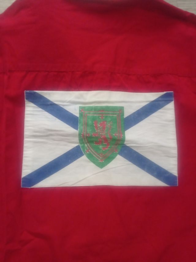 Camisa Seaport roja y blanca manga corta