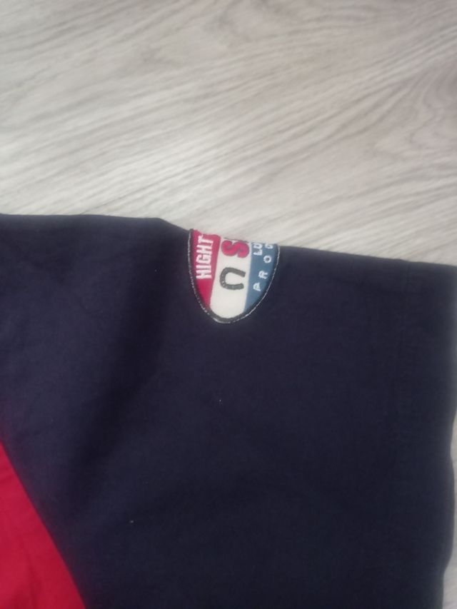 Camisa Seaport roja y blanca manga corta