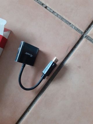 Adaptador displayport macho a hd15 vga h