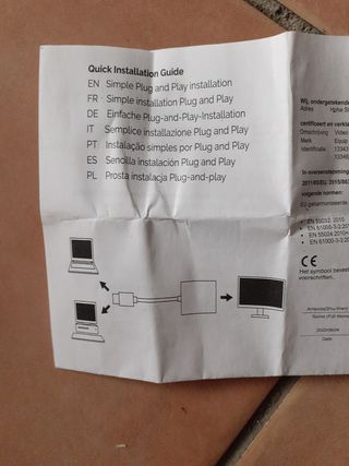 Adaptador displayport macho a hd15 vga h
