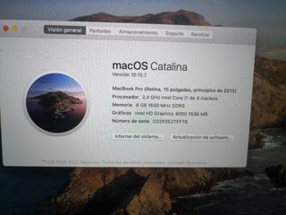 MACBOOK PRO 15 EARLY 2013 A1398 