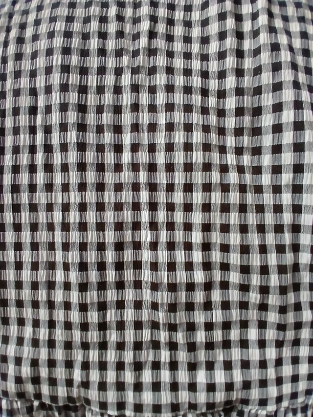 Vestido vichy blanco y negro