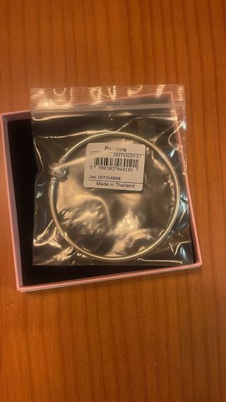 Pulsera Pandora plata rígida