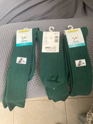 Medias Condor verdes niño talla 12 - 3 pares