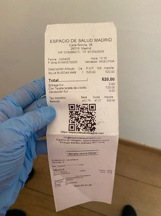 Silla de ruedas Karma plegable TOTALMENTE NUEVA 