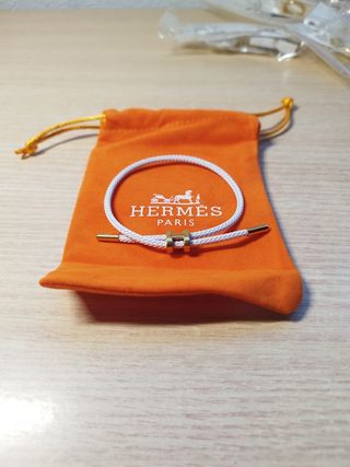 Pulsera Hermes de cuerda blanca