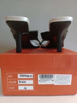 EXE mules JOSEPHINE-011, talla 38 plantilla 24cm