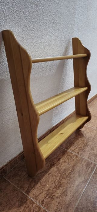 2 Estantería de madera - 3 baldas