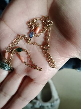 Cadena oro multicolor