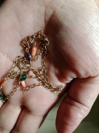 Cadena oro multicolor