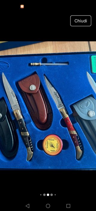 Cofanetto 3 coltelli Laguiole confezione lusso