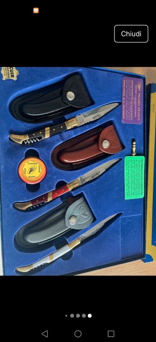 Cofanetto 3 coltelli Laguiole confezione lusso