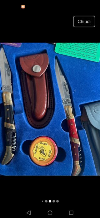 Cofanetto 3 coltelli Laguiole confezione lusso