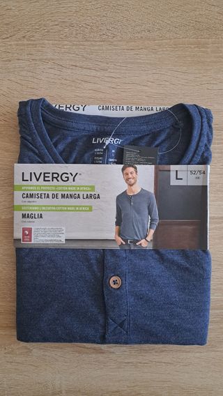 Camiseta manga larga Livergy - Azul - L