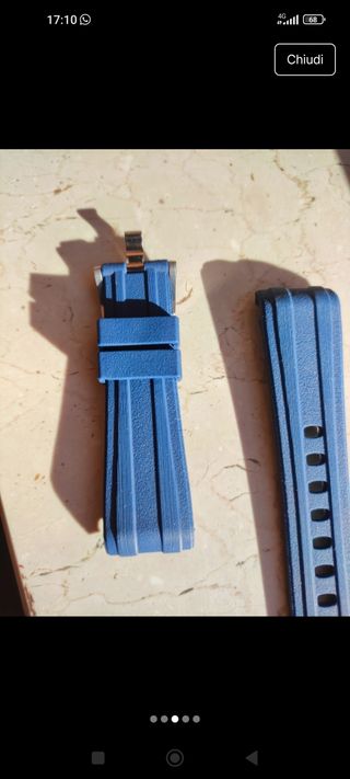 Cinturino gomma blu 21mm diver seamaster