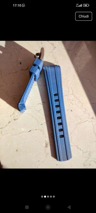 Cinturino gomma blu 21mm diver seamaster