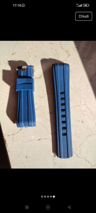 Cinturino gomma blu 21mm diver seamaster