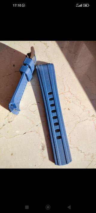 Cinturino gomma blu 21mm diver seamaster