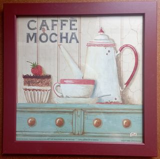 Coppia stampe in cornice stile country 20x20