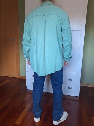 Camisa Verde Oversize Denim ZARA