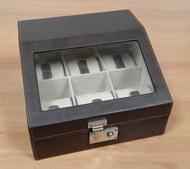 Caja relojes - 6 compartimentos