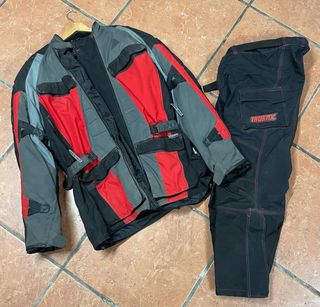 Cazadora moto Thomax - roja y gris