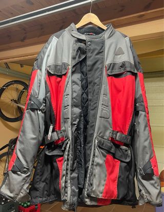 Cazadora moto Thomax - roja y gris