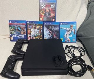 PS4 Slim (PlayStation 4) Negra - 2 mandos