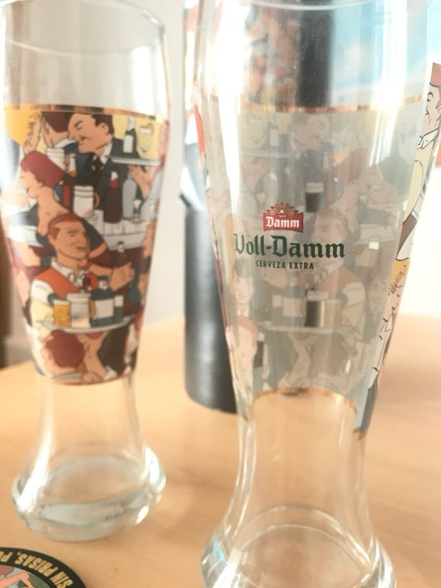 2 Vasos Cerveza Voll-Damm