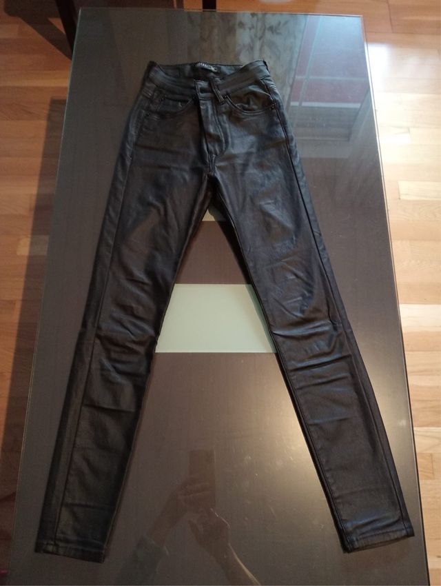 Pantalones Cuero Mujer