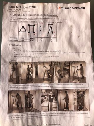 Escalera plataforma aluminio Tubesca