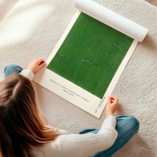 POSTER VINTAGE GAVIOTAS EN VUELO DE TOMOKI