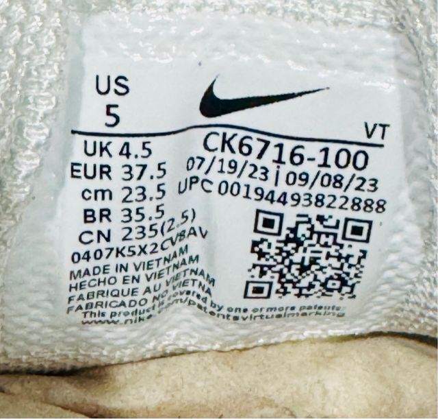 Brand New. Nike A M P LTR size 37.5 leather New