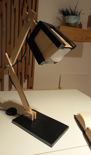 Bajour lampada da ufficio in legno