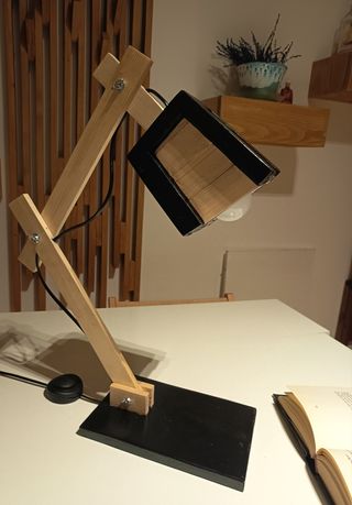 Bajour lampada da ufficio in legno