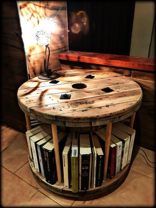 MESAS BOBINAS CARRETE MADERA CABLE CHILLPALET