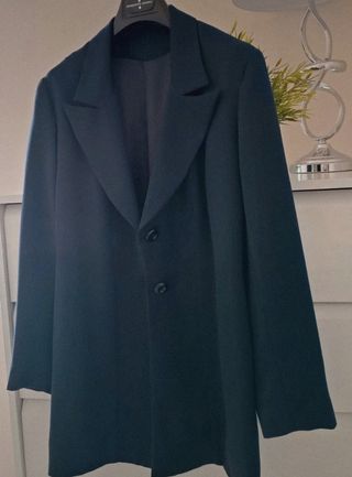 Chaqueta larga azul marino 