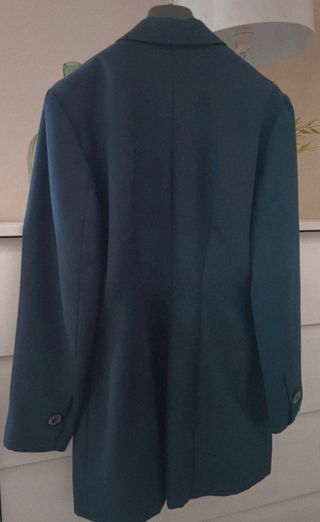 Chaqueta larga azul marino 