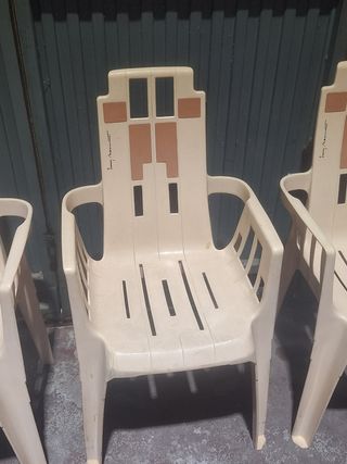 4 Sillas Henry Massonnet - Plástico Beige