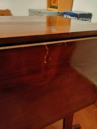 Mesa abatible de madera maciza
