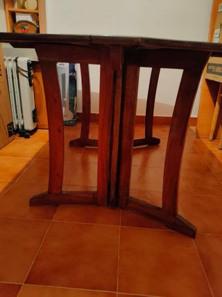 Mesa abatible de madera maciza