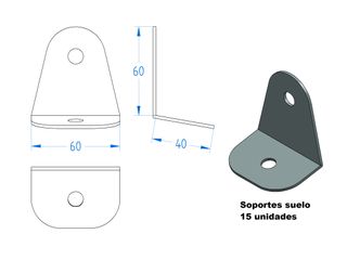 Kit conectores domo geodésico F3 - 7/12 (20 m2)