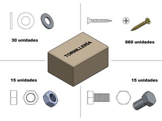 Kit conectores domo geodésico F3 - 7/12 (20 m2)