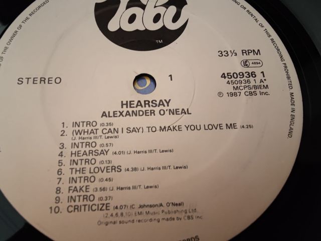 Vinilo Alexander O ́ Neal - Hearsay