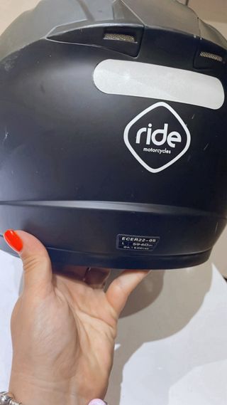 Casco nuevo moto Ride doble visera solar-  talla L