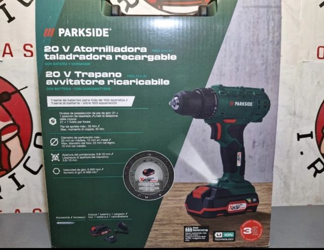 Taladro Atornillador Parkside 20V