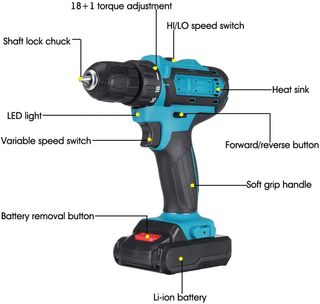 Avvitatore + 24 Accessori Trapano a Batteria 48V