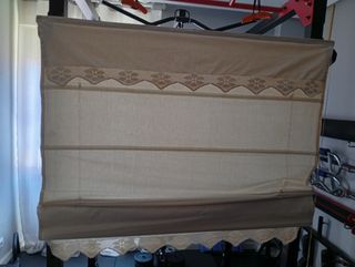 Estor enrollable algodón beige 120x160