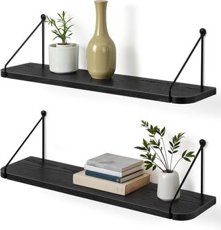 Estantes Flotantes Afuly 60 cm (Set de 2) Negro