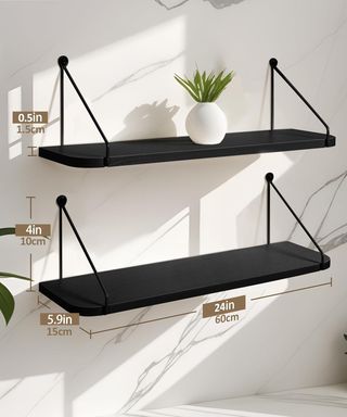 Estantes Flotantes Afuly 60 cm (Set de 2) Negro